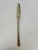 A William IV silver marrow scoop, maker's mark W.C., with goat design emblem, London 1832, 65g
