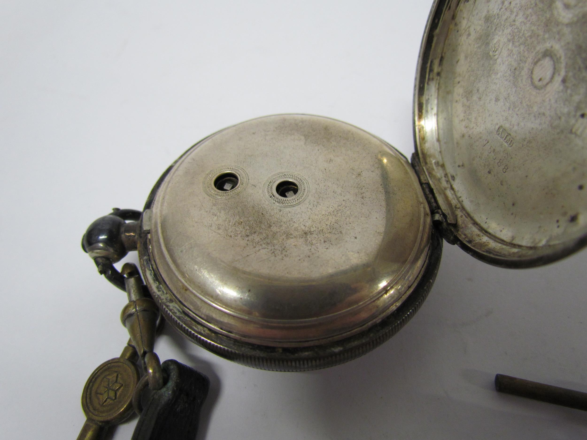 John White Fakenham silver cased pocket watch, Birmingham 1910. 5cm diameter - Image 5 of 5