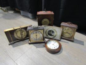 Six assorted timepieces including 4 Metamec mantel clocks