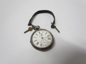John White Fakenham silver cased pocket watch, Birmingham 1910. 5cm diameter