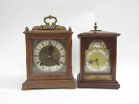 Two bracket clocks, Thwaites & Reed and a Garrard. Reed has bronze presentation plaque to front