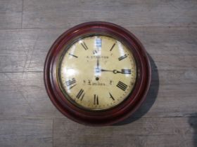 An A.Straiton, Knight Rider Street, London, 10 inch dial clock with fusee movement, 37.5 cm diameter