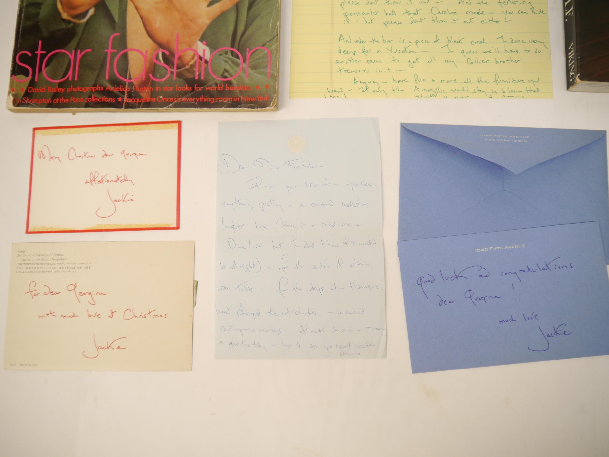 Jacqueline Kennedy Onassis (née Bouvier, 1929-1994.) A collection of correspondence including - Image 2 of 12