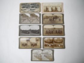 A small collection of early 20th Century stereoviews depicting Indian soldiers and military,
