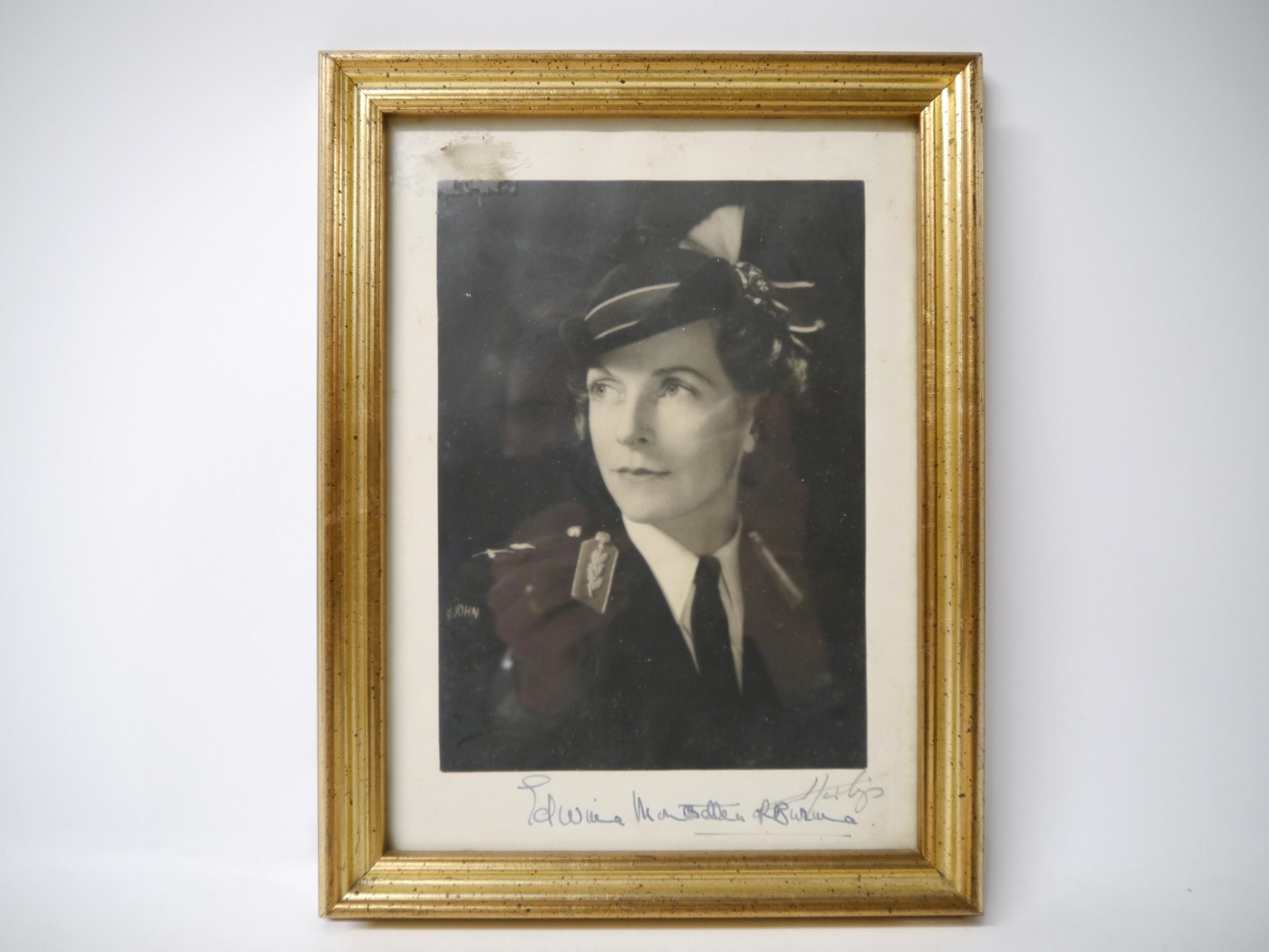 Lady Edwina Mountbatten (1901-1960), a signed monochrome photograph of Edwina Cynthia Annette