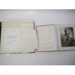 Two mid to late 20th Century albums containing approximately 95 signed photographs, Autograph