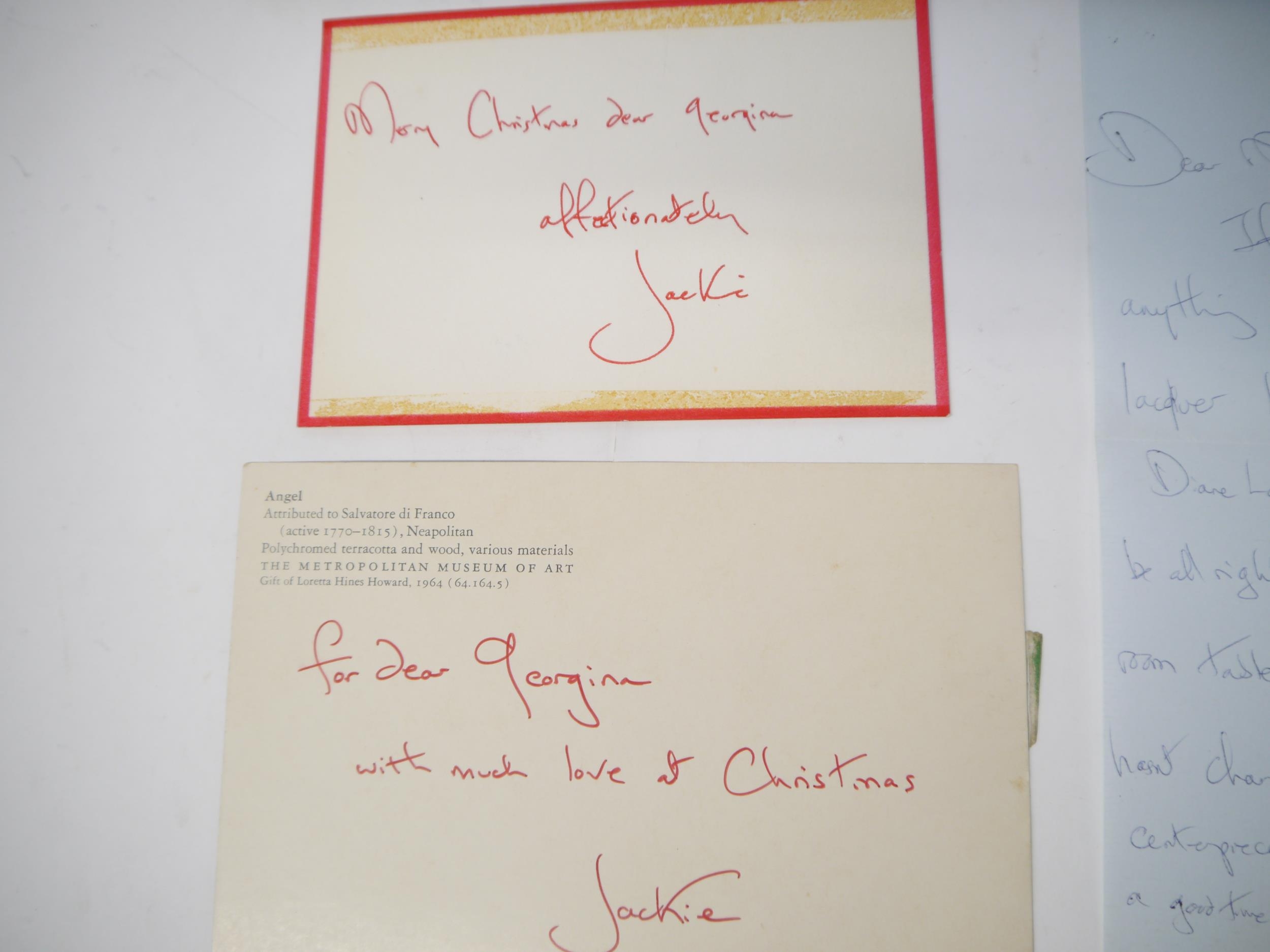 Jacqueline Kennedy Onassis (née Bouvier, 1929-1994.) A collection of correspondence including - Image 8 of 12