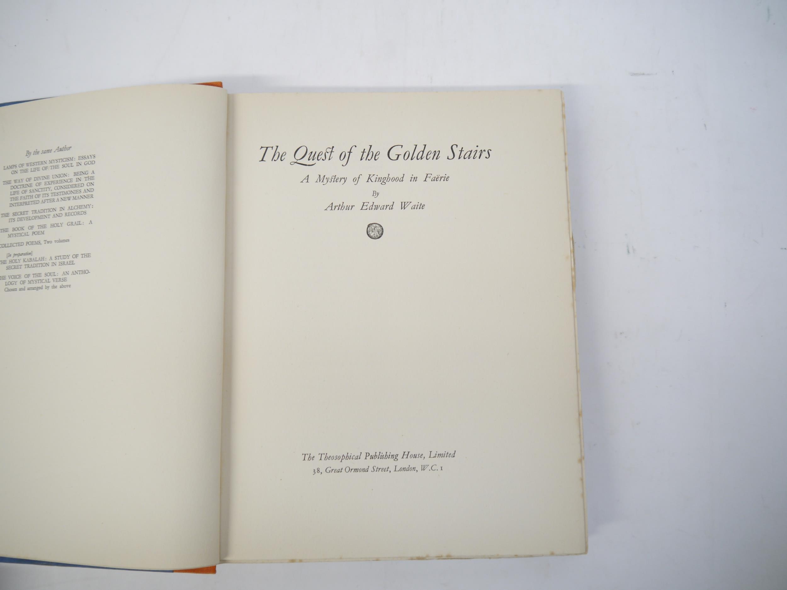 (Fantasy, Esoteric, Mystical), Arthur Edward Waite: 'The Quest of the Golden Stairs. A Mystery of - Image 2 of 6