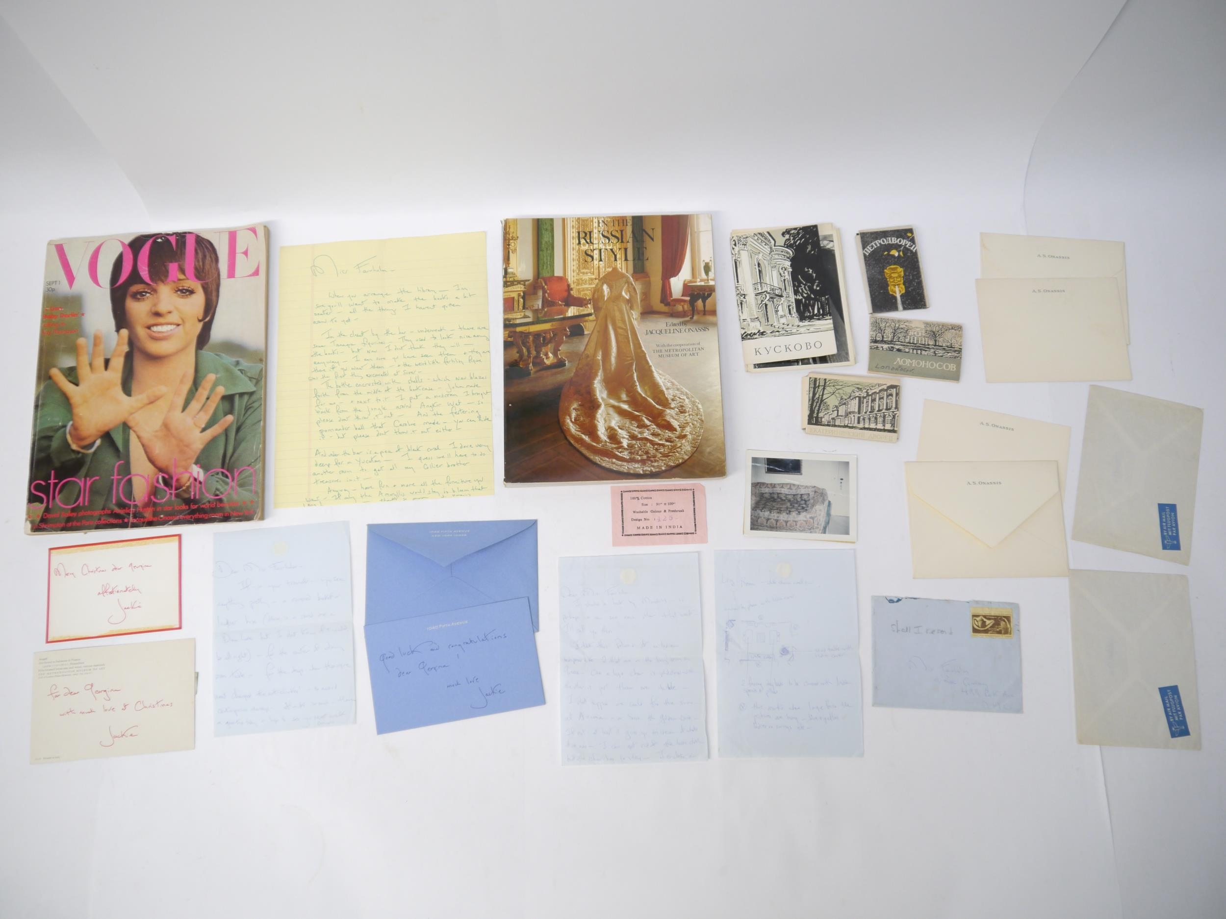 Jacqueline Kennedy Onassis (née Bouvier, 1929-1994.) A collection of correspondence including
