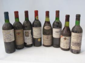 8 bottles of various wines, 1973 Chateau Monlot Capet Emilion Grand Cru, 2004 Chateau Musset