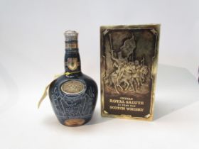 Chivas Regal Royal Salute 21 Year Old Blended Scotch Whisky Sapphire blue flagon, boxed