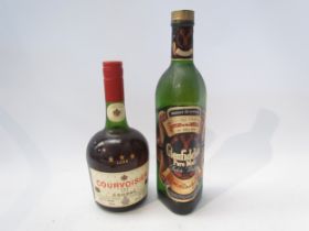 Glenfiddich Pure Malt Scotch Whisky, 75cl, Courvoisier Cognac, 24floz (2)