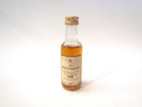 5cl miniature; 1968 The Macallan Single Highland Malt Scotch Whisky bottled 1987