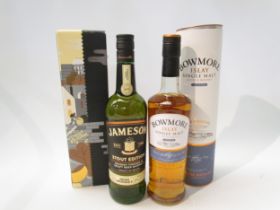 Jameson Whiskey Stout Edition, 700ml, Boxed. Bowmore Islay Legend Single Malt Scotch Whisky,