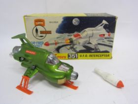 A boxed Dinky Toys diecast 351 Gerry Anderson's UFO interceptor with missile, missing box inner