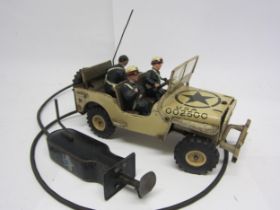 An Arnold (Germany) tinplate US military Jeep no.2500 in tan colourway, complete with compisition