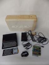A Sinclair ZX81 home computer system with power supply