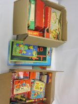 Assoreted vintage board games, card games and puzzles including TT Racing, Snap, Disney Dominoes,