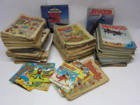 A collection of 1970s and 80s comics to include Whizzer and Chips, Cheeky, Jackpot, Whoopee,