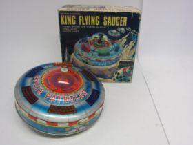 A KO (Yoshiya), Japan, battery operated tinplate and plastic 5112 King Flying Saucer space toy,