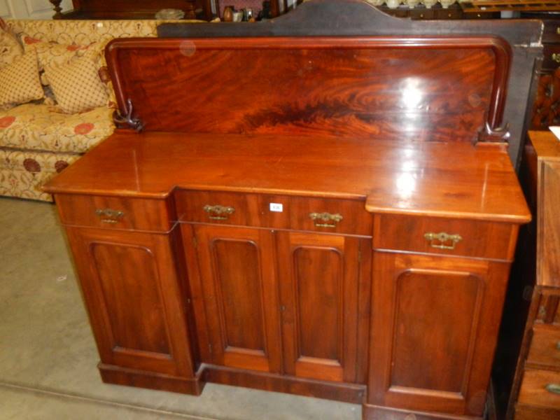 A Victorian mahogany sideboard. COLLECT ONLY.