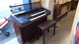A Yamaha Electone HE-8W organ, stool & music books (COLLECT ONLY)