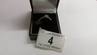 A 9ct gold ring, size R, 2.1 grams.