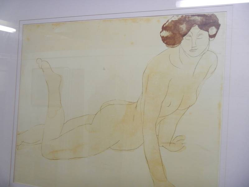 A large framed and glazed nude study. COLLECT ONLY. - Image 2 of 4