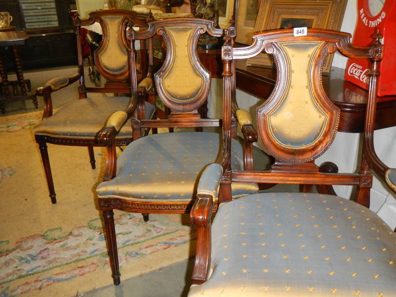 Three good Victorian mahogany salon chairs. COLLECT ONLY. - Image 2 of 3