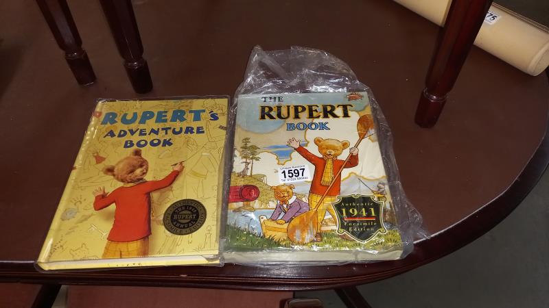 6 Rupert the Bear Facsimile Annuals 1940, 1941, 1943, 1944, 1945 and 1948 plus some other Rupert - Image 2 of 6