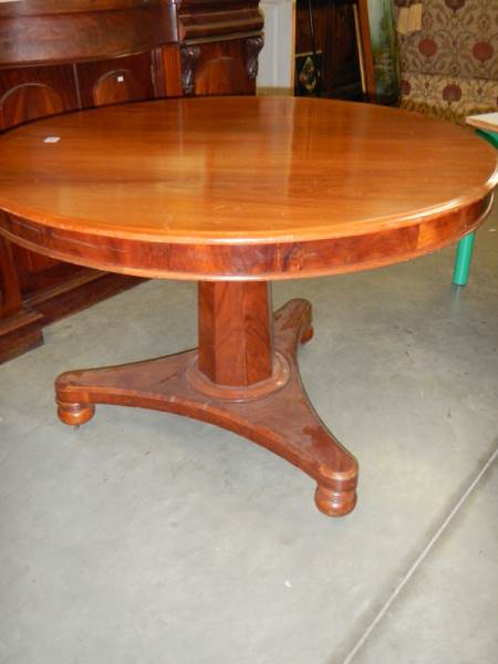 A Victorian mahogany circular tip top table. - Image 2 of 2