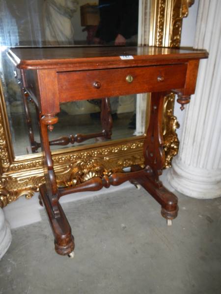 A Victorian mahogany work table. COLLECT ONLY. - Image 2 of 3