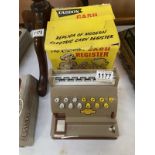 A boxed vintage Casdon child's cash register