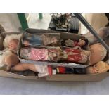 A box of old Dolls
