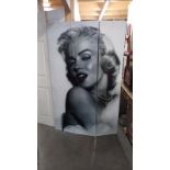 A Marilyn Monroe pictured 3 fold screen/room divider