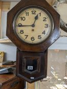 An old drop dial wall clock, COLLECT ONLY.