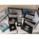 A good collection of 7 RAF related coin & coin covers etc., including RAF centenary florin cover etc