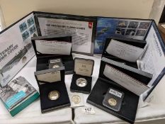 A good collection of 7 RAF related coin & coin covers etc., including RAF centenary florin cover etc