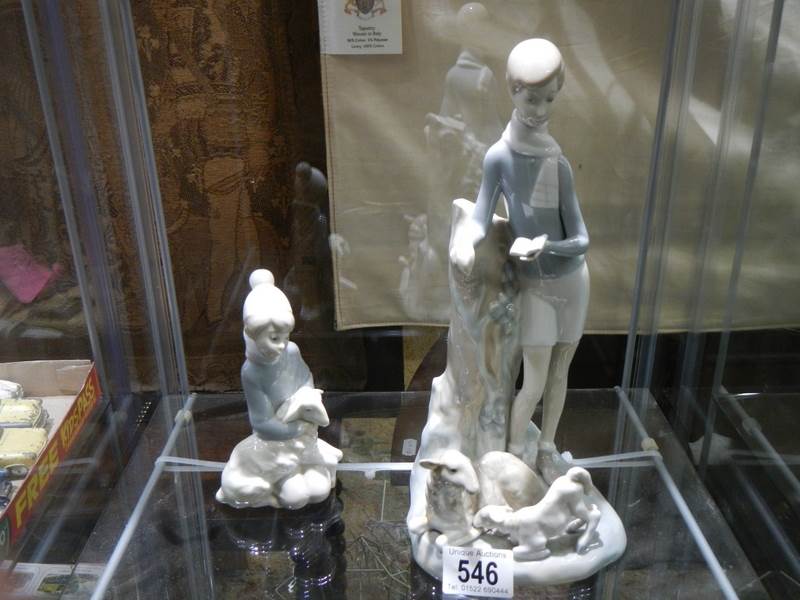 Two Lladro figures in good condition.