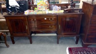An Edwardian mahogany sideboard COLLECT ONLY.