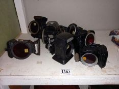 A good collection of early 20th century bicycle paraffin lamps