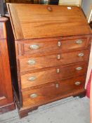 A Victorian mahogany bureau. COLLECT ONLY.