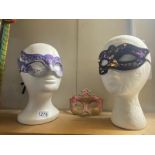 3 glitzy party/ball eye masks