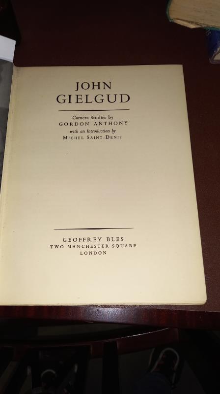 3 signed / inscribed by / about John Gielgud including Camera Studies by Gordon Anthny, Early Stages - Image 7 of 9