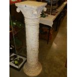A tall Grecian style column, 124 cm tall. COLLECT ONLY.