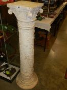 A tall Grecian style column, 124 cm tall. COLLECT ONLY.