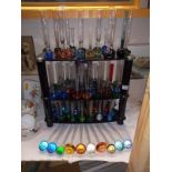 A large collection of controlled bubble bud vases (COLLECT ONLY)