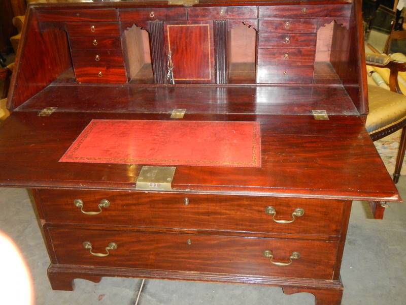 A good quality mahogany bureau. COLLECT ONLY. - Image 2 of 3