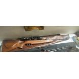 A Stoeger made in China Mod x 20 air rifle with Hawke sport HD 3-9 x 40 sight & carry case