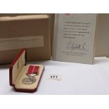 A cased 'Meritorious' service medal of E4152380 Flt Sgt Frank G Shedden, B E M Royal Air Force.